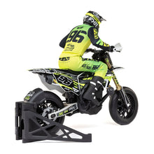 Load image into Gallery viewer, Promoto-SM 1/4 Super Moto Motorcycle, FXR, White: RTR with Battery and Charger by LOSI