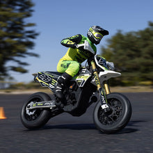 Load image into Gallery viewer, Promoto-SM 1/4 Super Moto Motorcycle, FXR, White: RTR with Battery and Charger by LOSI