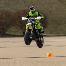 Load image into Gallery viewer, Promoto-SM 1/4 Super Moto Motorcycle, FXR, White: RTR with Battery and Charger by LOSI