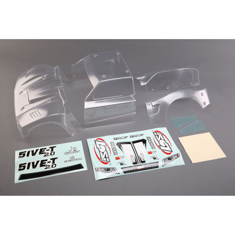 Complete Body Set, Clear: 5ive-T 2.0 by LOSI LOS350006