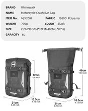 Load image into Gallery viewer, Mechanic Series 6L Motorcycle Crash Bar Bag with Waterproof Liner