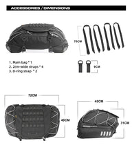 Load image into Gallery viewer, Motorbike tail bag large expandable from 30-50L RhinoWalk