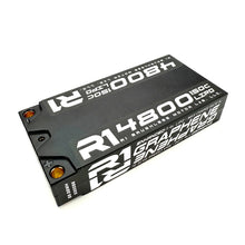 Load image into Gallery viewer, R1 Wurks 4800mAh 150c 7.4v 2S LCG Shorty Lipo Battery 96x48x20mm 180g 5mm Bullet