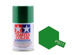 Tamiya Spray Paint-PS-17 POLYCARB SPRAY METALIC GREEN