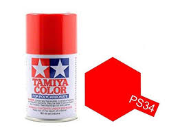 Tamiya Spray Paint-PS-34 POLYCARB SPRAY BRITE RED