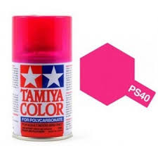 Tamiya Spray Paint-PS-40 POLYCARB TRANSLUCNT PINK