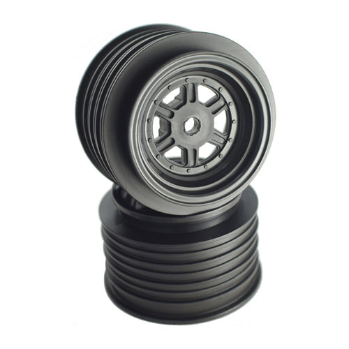 Gambler Rear Wheels for Late Model / MWM / Street Stock / 12mm Hex / AE -TLR / BLACK (4 PC)