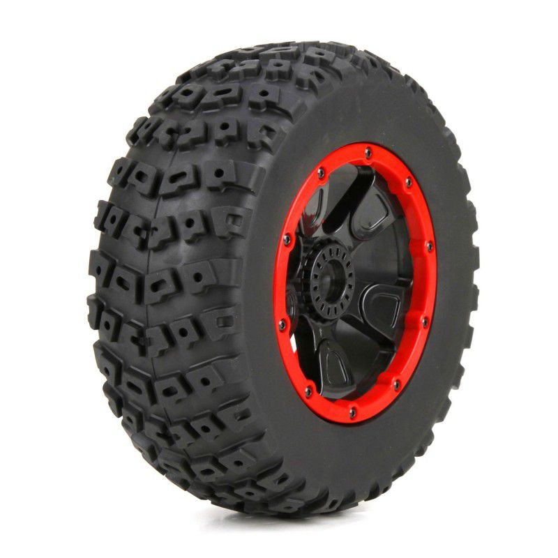 Left & Right Tyre (1ea), Premounted: 1:5 4wd DB XL