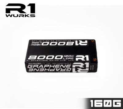 R1 8000mah 120C 3.7V 1S LIPO Enhanced Graphene Battery 030008-2