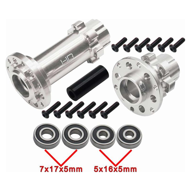 CNC Aluminum Hub Set Silver: PM-MX
