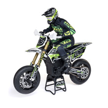 Load image into Gallery viewer, Promoto-SM 1/4 Super Moto Motorcycle, FXR, White: RTR Basic (Requires Battery and Charger) by LOSI

