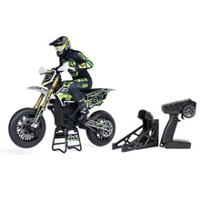 Load image into Gallery viewer, Promoto-SM 1/4 Super Moto Motorcycle, FXR, White: RTR Basic (Requires Battery and Charger) by LOSI
