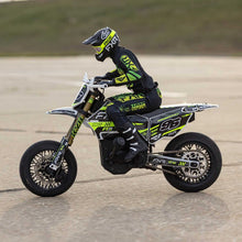 Load image into Gallery viewer, Promoto-SM 1/4 Super Moto Motorcycle, FXR, White: RTR Basic (Requires Battery and Charger) by LOSI
