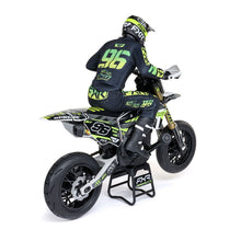 Load image into Gallery viewer, Promoto-SM 1/4 Super Moto Motorcycle, FXR, White: RTR Basic (Requires Battery and Charger) by LOSI
