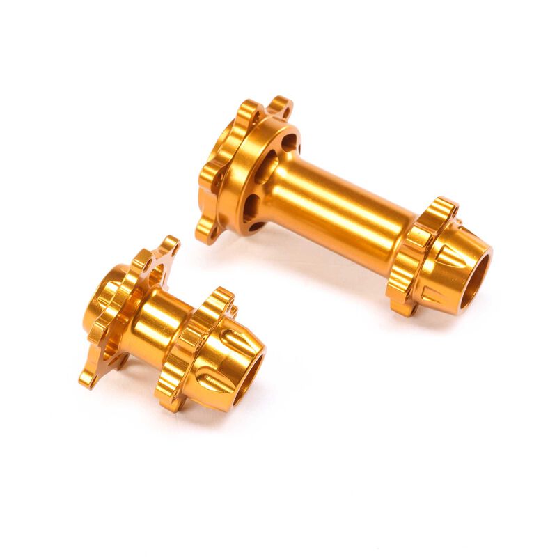 Aluminum Hub Set, Machined, Gold: PM-MX by Losi