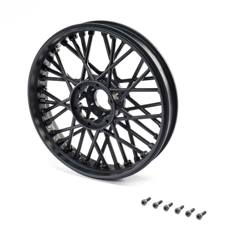 Front Wheel Set, Black: Promoto-MX by LOSI