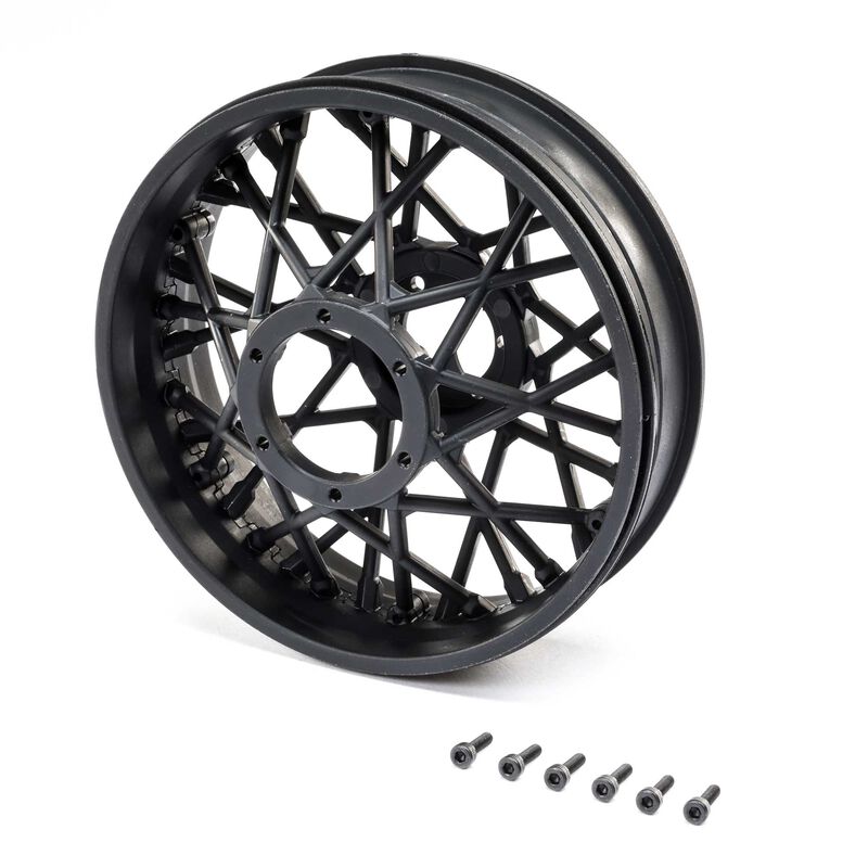 Rear Wheel Set, Black: Promoto-MX by LOSI