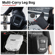 Load image into Gallery viewer, New  2.4L Motorcycle Leg/Tank Bag Multi Pocket w/Magnet &amp; Rain Cover
