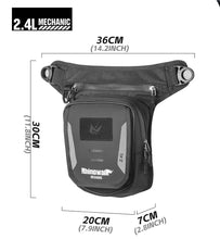 Load image into Gallery viewer, New  2.4L Motorcycle Leg/Tank Bag Multi Pocket w/Magnet &amp; Rain Cover

