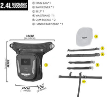 Load image into Gallery viewer, New  2.4L Motorcycle Leg/Tank Bag Multi Pocket w/Magnet &amp; Rain Cover
