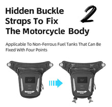 Load image into Gallery viewer, New  2.4L Motorcycle Leg/Tank Bag Multi Pocket w/Magnet &amp; Rain Cover

