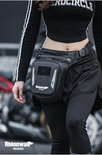 Load image into Gallery viewer, New  2.4L Motorcycle Leg/Tank Bag Multi Pocket w/Magnet &amp; Rain Cover
