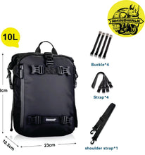 Load image into Gallery viewer, 10L Saddle bag with 3 compartments, removable waterproof liner by Rhinowalk

