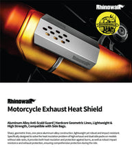 Load image into Gallery viewer, New 2026 Motorcycle Exhaust Heat Shield. 20x10x3cm (L/W/H) Alluminum Alloy Silver by Rhinowalk
