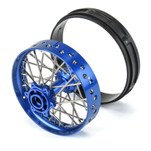 Load image into Gallery viewer, 1/4 Pro-Spec Aluminum V2 Bead Complete Bike F/R Wheel/MX33 Tire Combo Set Unmounted, Blue: Promoto-MX by Proline
