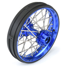 Load image into Gallery viewer, 1/4 Pro-Spec Aluminum V2 Bead Complete Bike F/R Wheel/MX33 Tire Combo Set Unmounted, Blue: Promoto-MX by Proline
