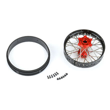 Load image into Gallery viewer, 1/4 Pro-Spec Aluminum V2 Bead Complete Bike F/R Wheel/MX33 Tire Combo Set Unmounted, Black/Red: Promoto-MX by Proline
