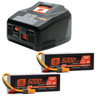 Smart Powerstage 8S Surface Bundle: (2) G2 5000mAh 4S LiPo IC5 Battery & S2100 Charger by Spektrum