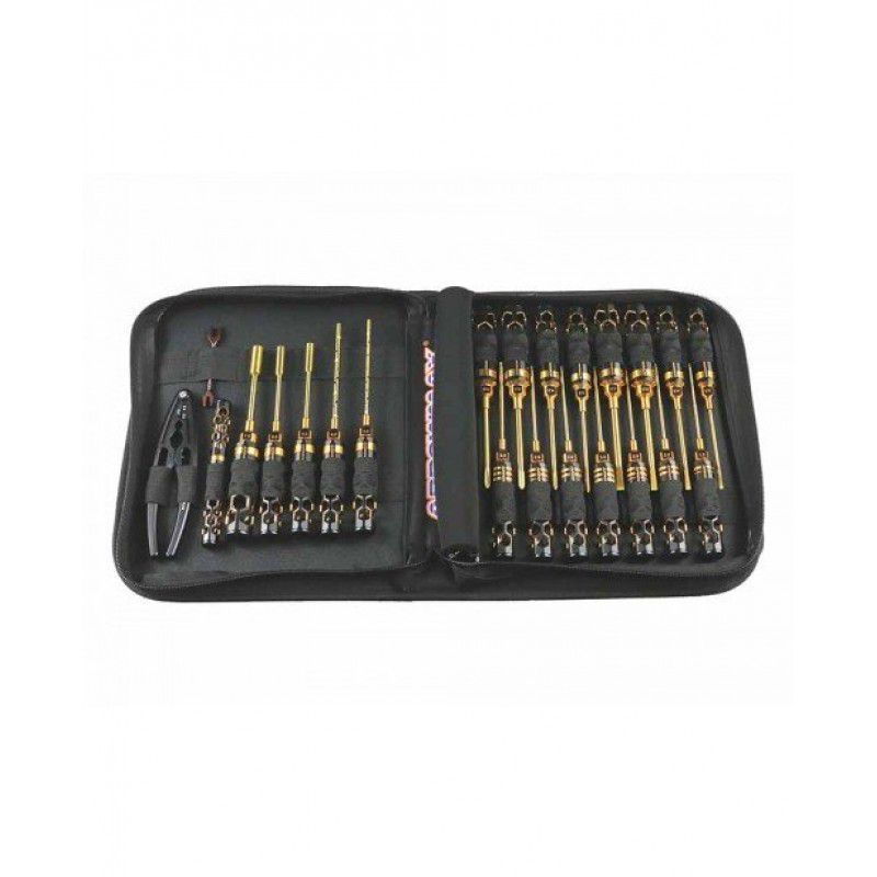 AM Toolset (23Pcs) With Tools Bag Black Golden by Arrowmax