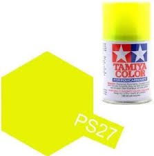 Tamiya Spray Paint-PS-27 POLYCARB SPRAY FLUYELLOW