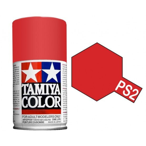 Tamiya Spray Paint- PS-2 POLYCARB SPRAY RED