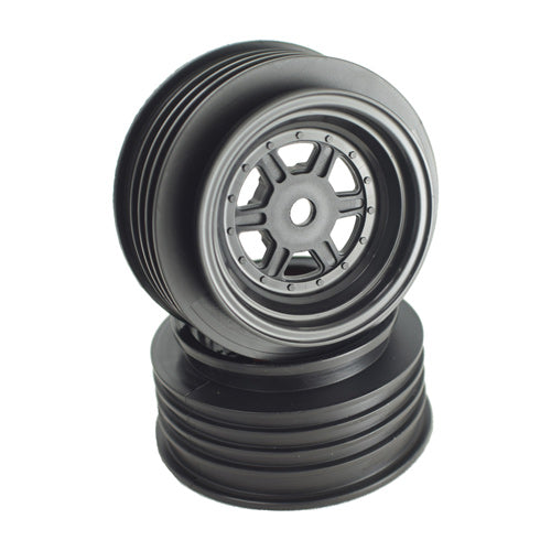 Gambler Front Wheels with 12mm Hex / AE/Losi 22S Sprint Offset / BLACK (4 PC) 1.7/2.2in