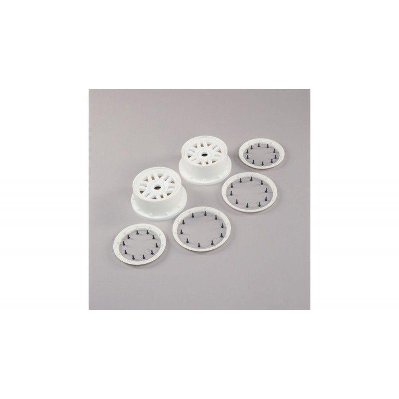 Wheel and Beadlock Set, White (2): 5ive-T 2.0