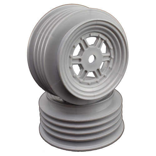 Gambler Front Wheels with 12mm Hex / TLR Offset / SILVER (4 PC) 1.7/2.2in